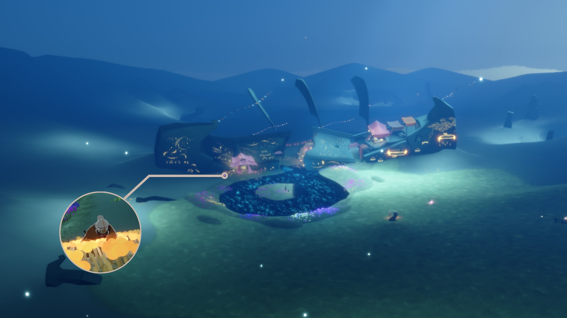 Snoozing Carpenter spirit location near shipwreck